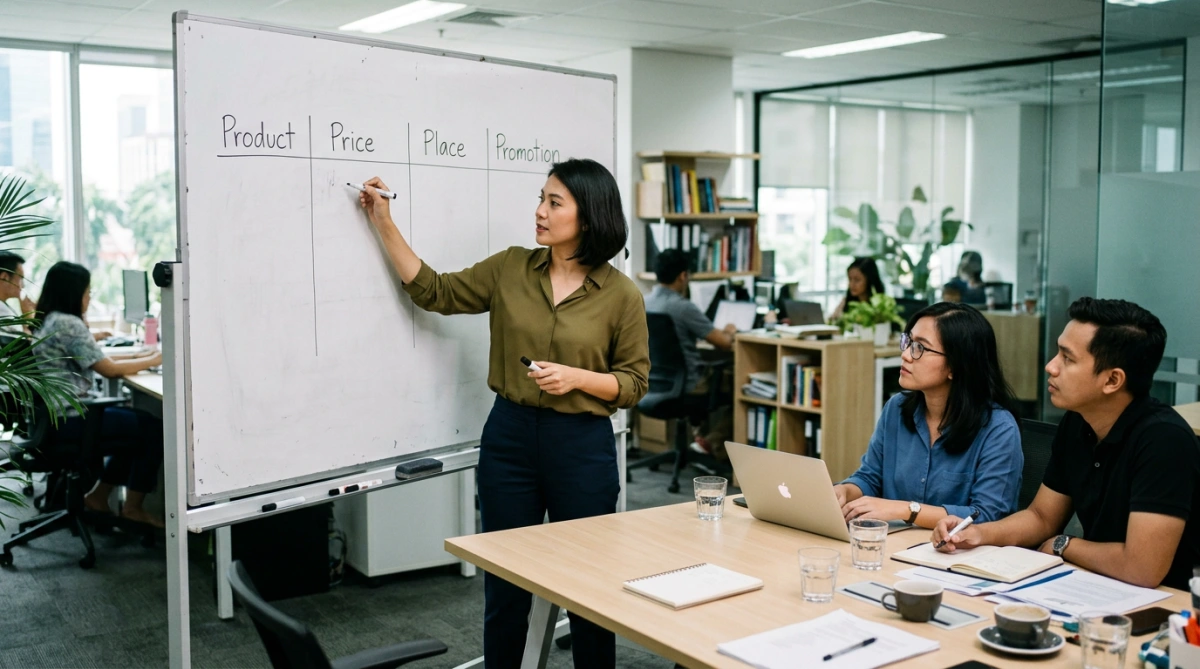 inti dari strategi pemasaran yang dilakukan oleh perusahaan adalah